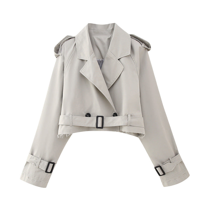 Elegant Kappa | Beskuren Trenchcoat för Kvinnor med Justerbart Midjebälte | Modern Design för Stil och Komfort 2