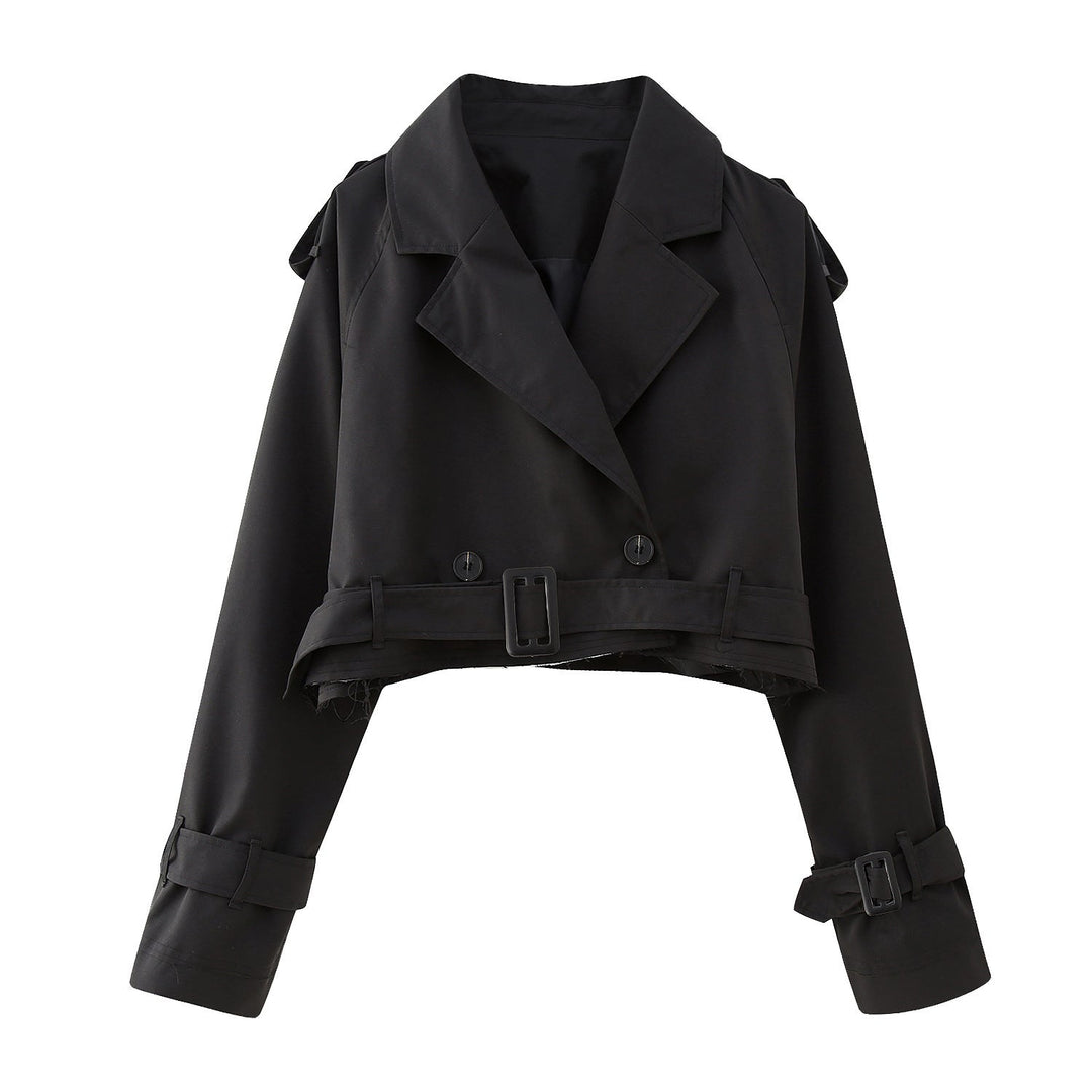 Elegant Kappa | Beskuren Trenchcoat för Kvinnor med Justerbart Midjebälte | Modern Design för Stil och Komfort 3