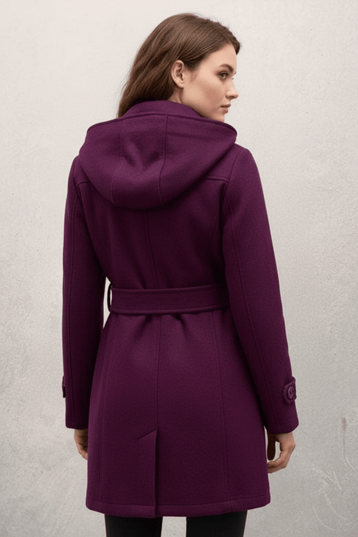 Elegant Kappa | Dubbelknäppt Huvkappa med Justerbart Bälte | Modern Design för Värme och Stil 7