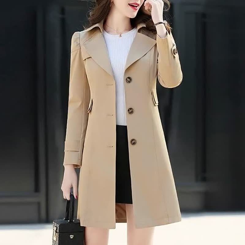 Elegant Kappa | Klassisk Trenchcoat med Knappstängning | Tidlös Stil för Kvinnor 3