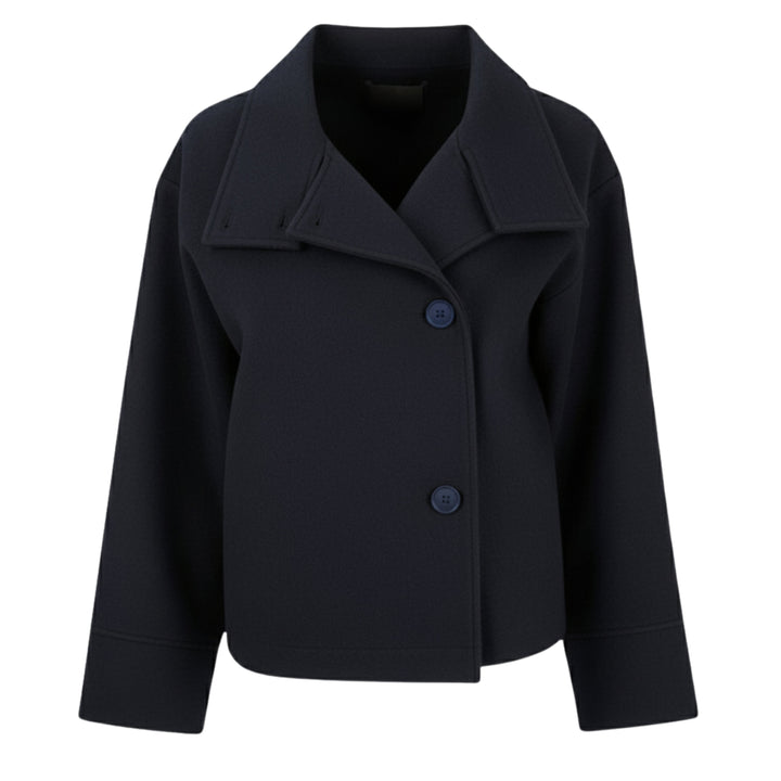 Elegant Kappa | Kort Dubbelknäppt Kappa med Lyxigt Tyg | Mångsidig Stil för Alla Tillfällen 0