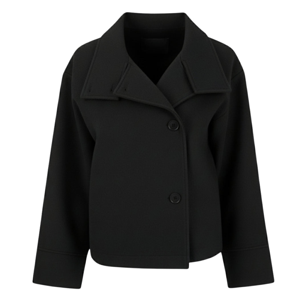 Elegant Kappa | Kort Dubbelknäppt Kappa med Lyxigt Tyg | Mångsidig Stil för Alla Tillfällen 3