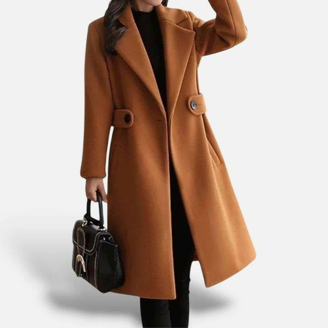 Elegant Kappa | Maxi Kappa för Kvinnor med Bred Slag och Diskreta Fickor | Perfekt för Höst och Vinter 3