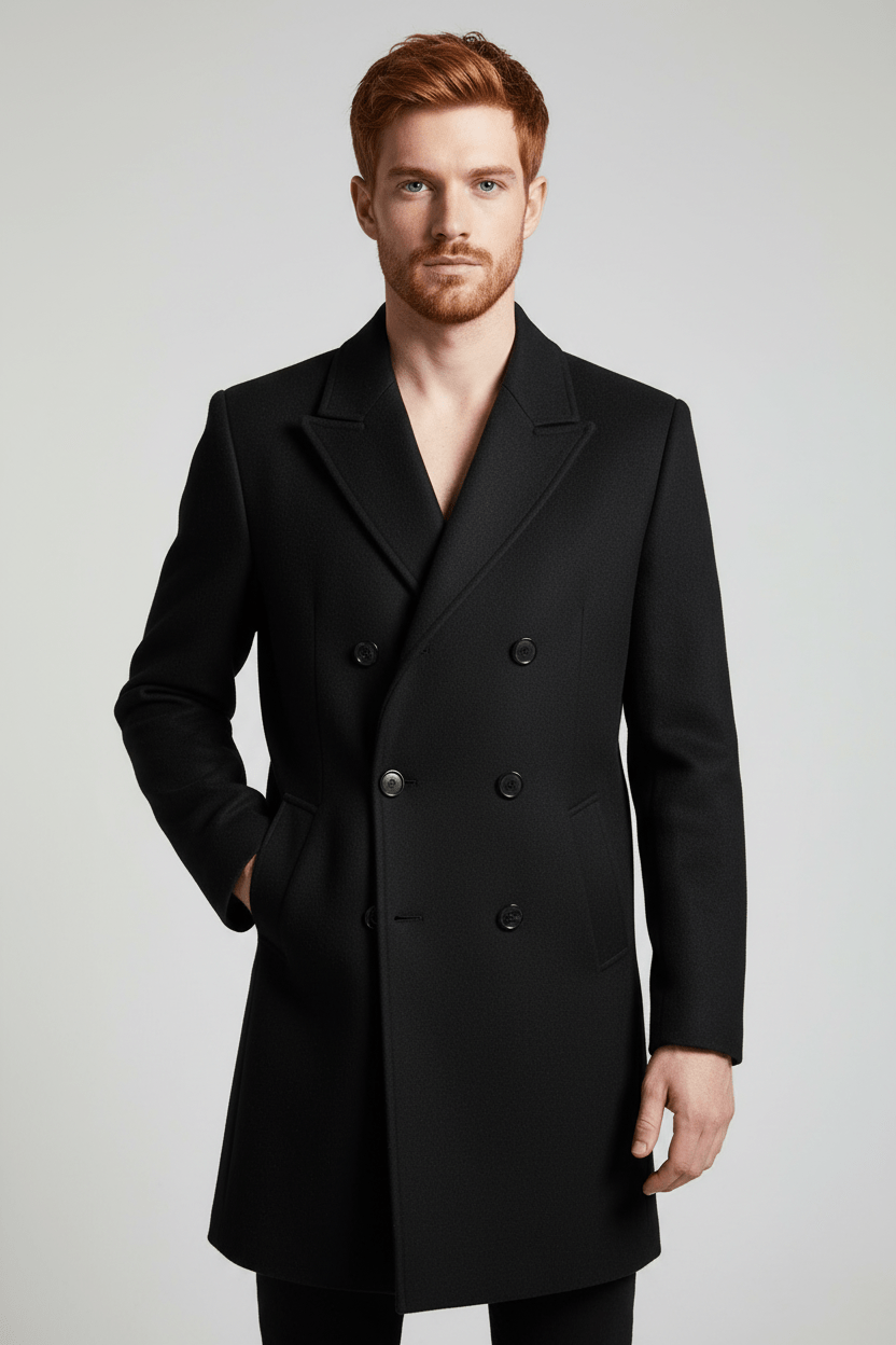 Elegant Kappa för Män | Dubbelknäppt Design med Hållbar Polyester för Mångsidighet 0