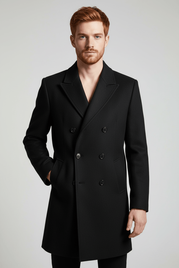 Elegant Kappa för Män | Dubbelknäppt Design med Hållbar Polyester för Mångsidighet 0