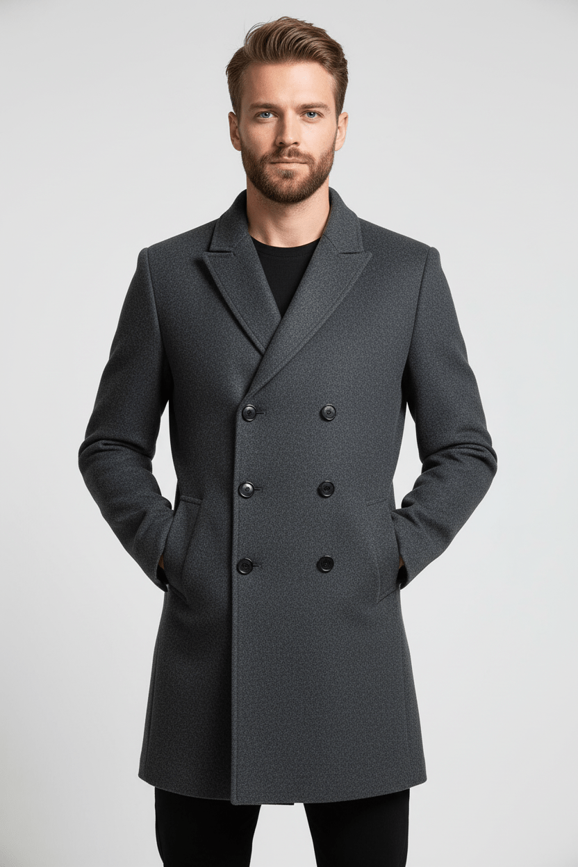 Elegant Kappa för Män | Dubbelknäppt Design med Hållbar Polyester för Mångsidighet 1