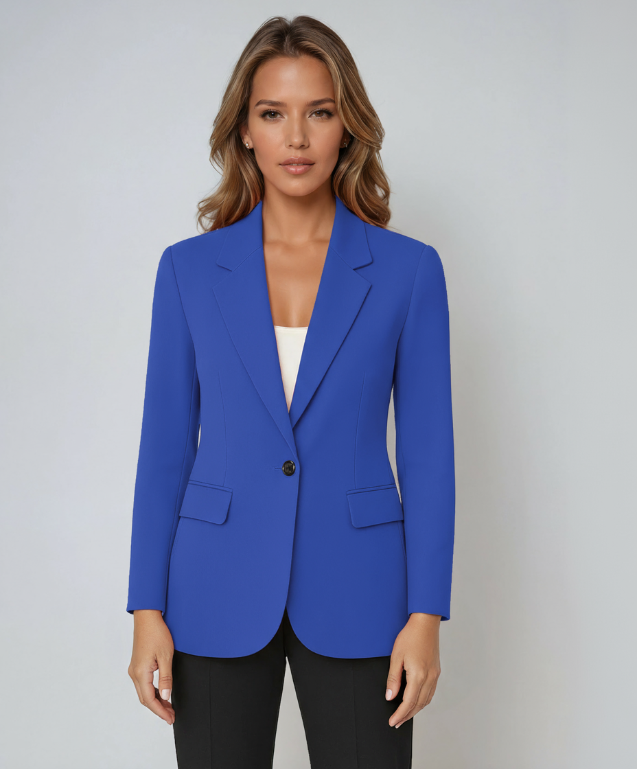 Elegant Kavaj Dam | Skräddarsydd Kavaj med Enkelknäppning &amp; Funktionella Fickor | Tidlös Design för Mångsidiga Outfits 4