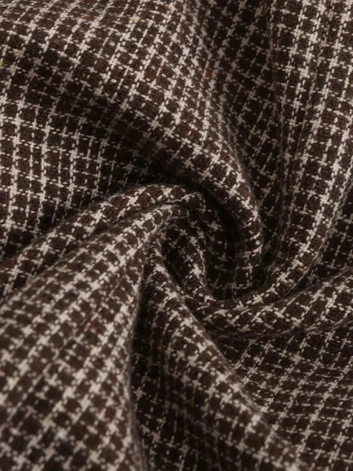 Elegant Kavaj | Rutig Dubbelknäppt Kavaj för Män med Slim Fit | Perfekt för Affärer och Sociala Tillfällen 3