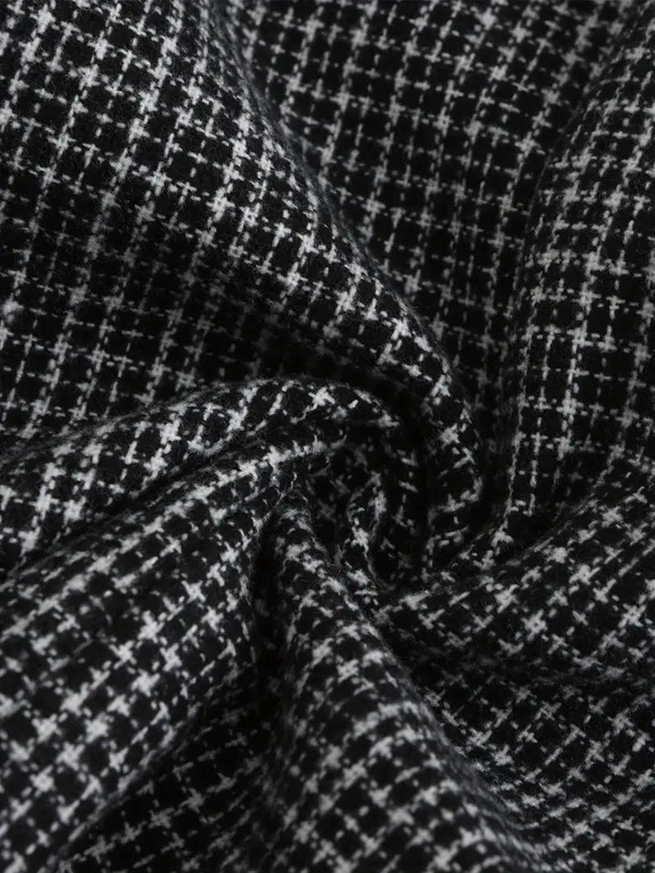 Elegant Kavaj | Rutig Dubbelknäppt Kavaj för Män med Slim Fit | Perfekt för Affärer och Sociala Tillfällen 4