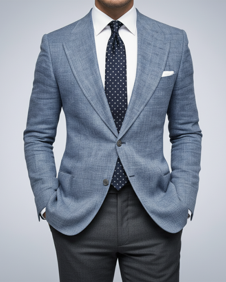 Elegant Kavaj | Slim Fit Blazer för Män med Lätt Konstruktion | Mångsidig Design för Affär och Fritid 0