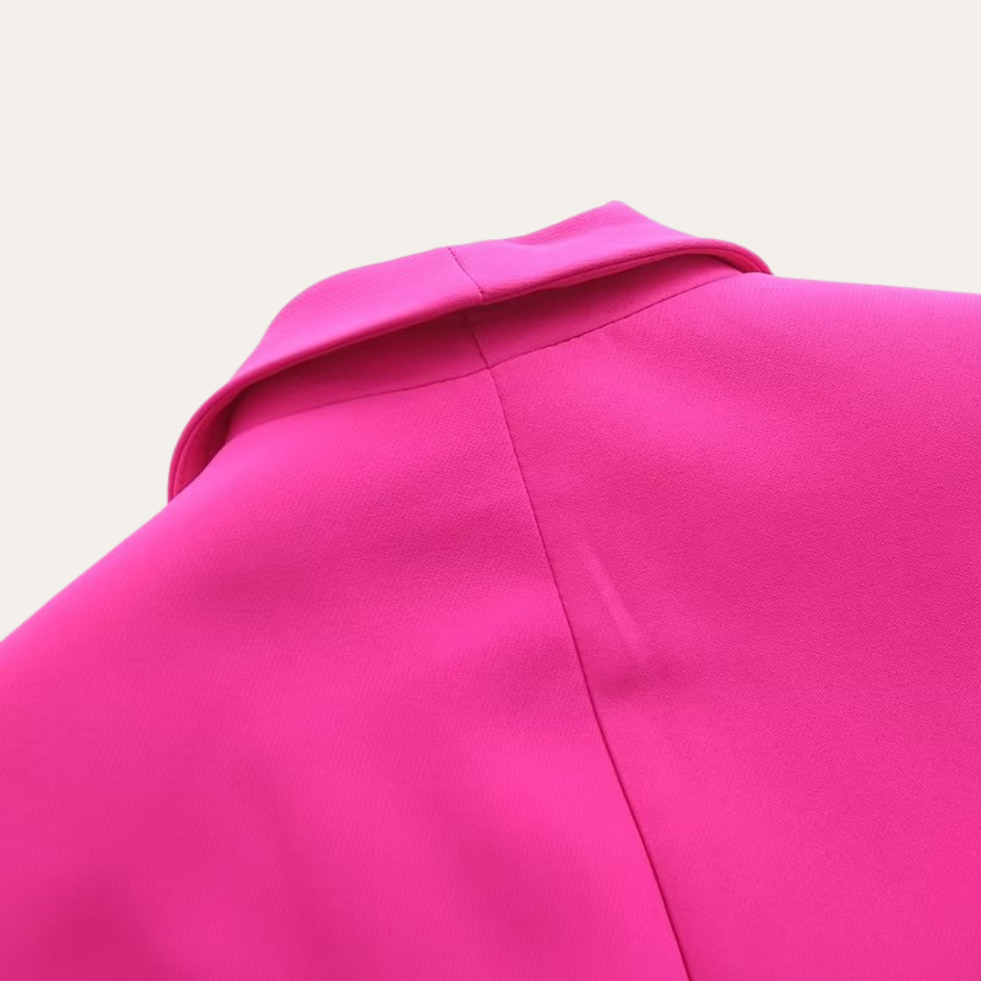 Elegant Kavaj och Vida Byxor Set för Kvinnor med Knytbälte | Perfekt för Arbete och Kvällslook 8