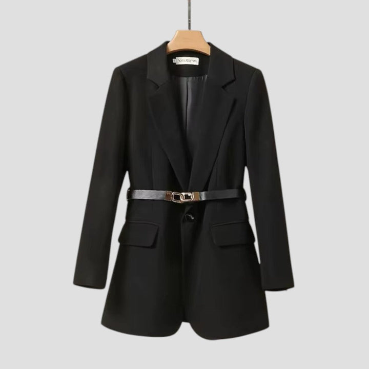 Elegant Kavajjacka Dam | Skräddarsydd Design med Bältesdetalj | Perfekt för Professionella Tillfällen 1