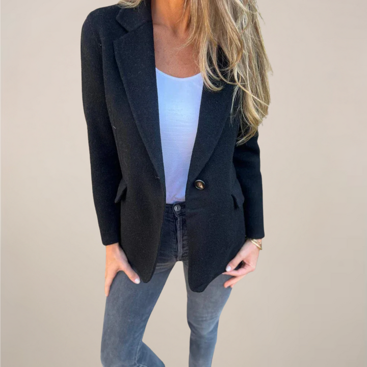 Elegant Kavajjacka Dam med Enkelknapp och Fickor | Skräddarsydd Design för Vardagsbruk 5