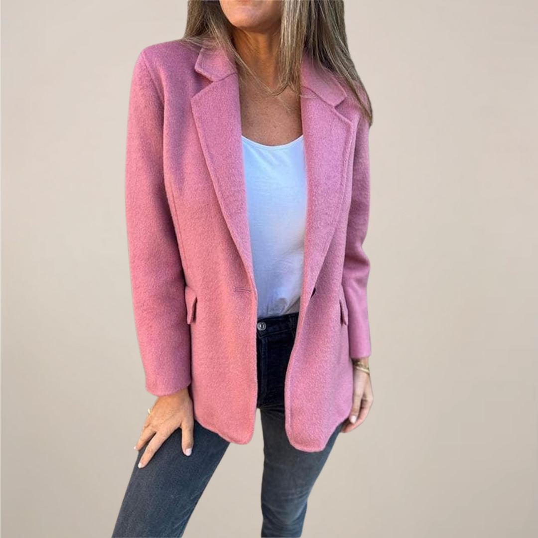 Elegant Kavajjacka Dam med Enkelknapp och Fickor | Skräddarsydd Design för Vardagsbruk 7