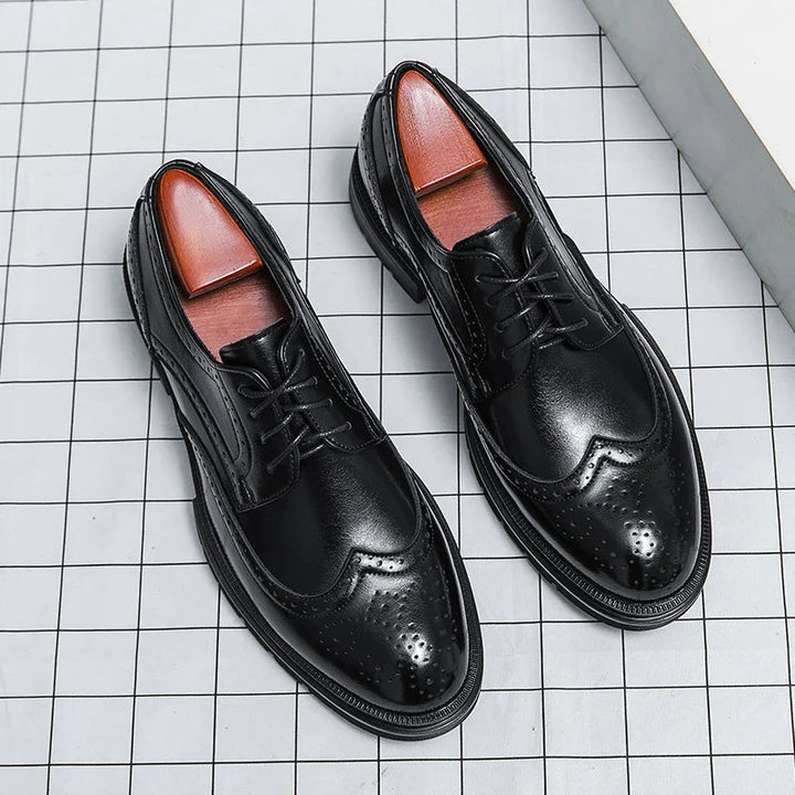 Elegant Klänningsskor för Män | Brock Cut med Rundad Tå | Mångsidig Stil för Formella Tillfällen 7