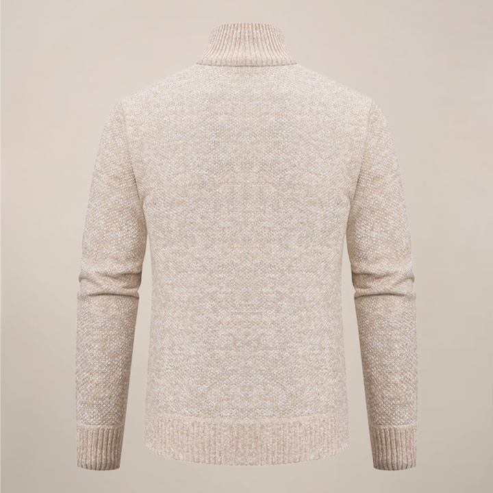 Elegant Kofta med Blixtlås och Strukturerad Krage för Män | Mångsidig Design för Komfort och Stil 1