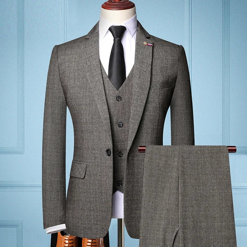 Elegant Kostym Herr | 3-delad Slim Fit med Modern Siluett | Perfekt för Formella Evenemang 1