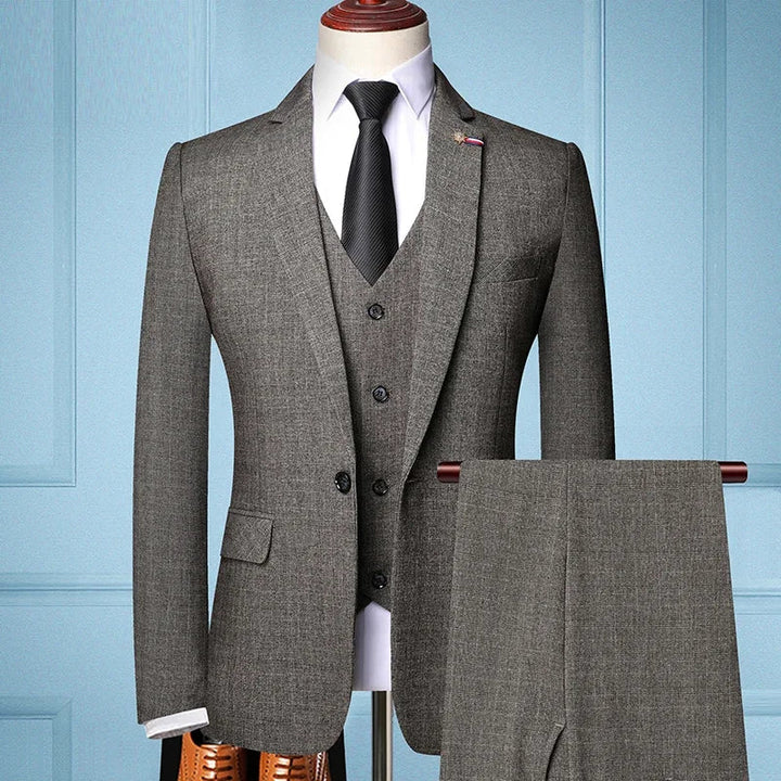 Elegant Kostym Herr | 3-delad Slim Fit med Modern Siluett | Perfekt för Formella Evenemang 1