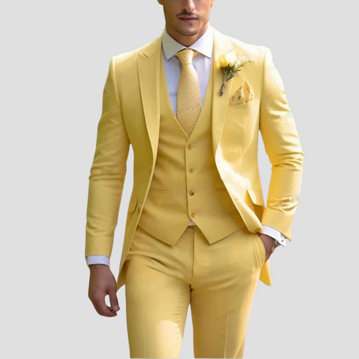 Elegant Kostym Herr | Slim Fit 3-delad Kostym med Hackslag | Modern Design för Affär och Fest 6