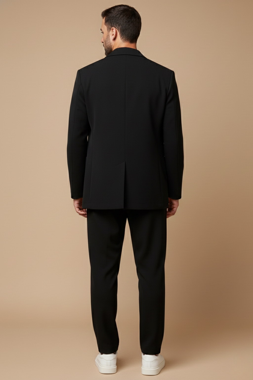 Elegant Kostym Herr | Slim Fit Tvådelad Kostym med Dubbelknäppt Kavaj | Skräddarsydd Design för Stil och Komfort 1