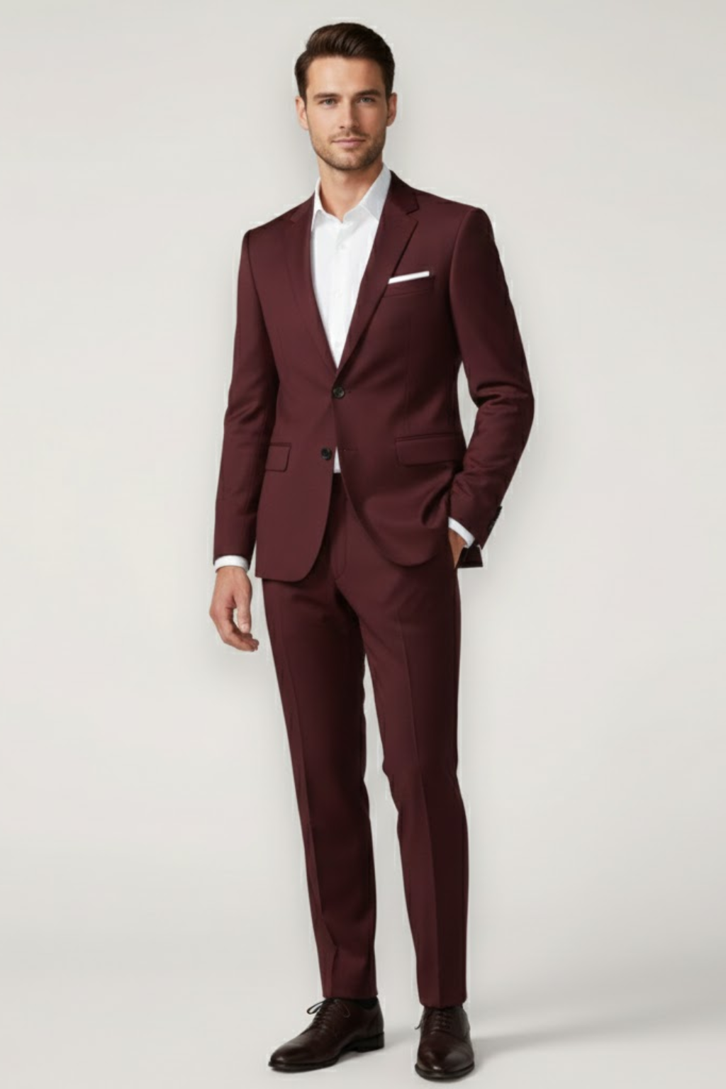 Elegant Kostym Herr | Tvådelad Slim Fit med Skräddarsydd Kavaj | Perfekt för Formella Evenemang 1