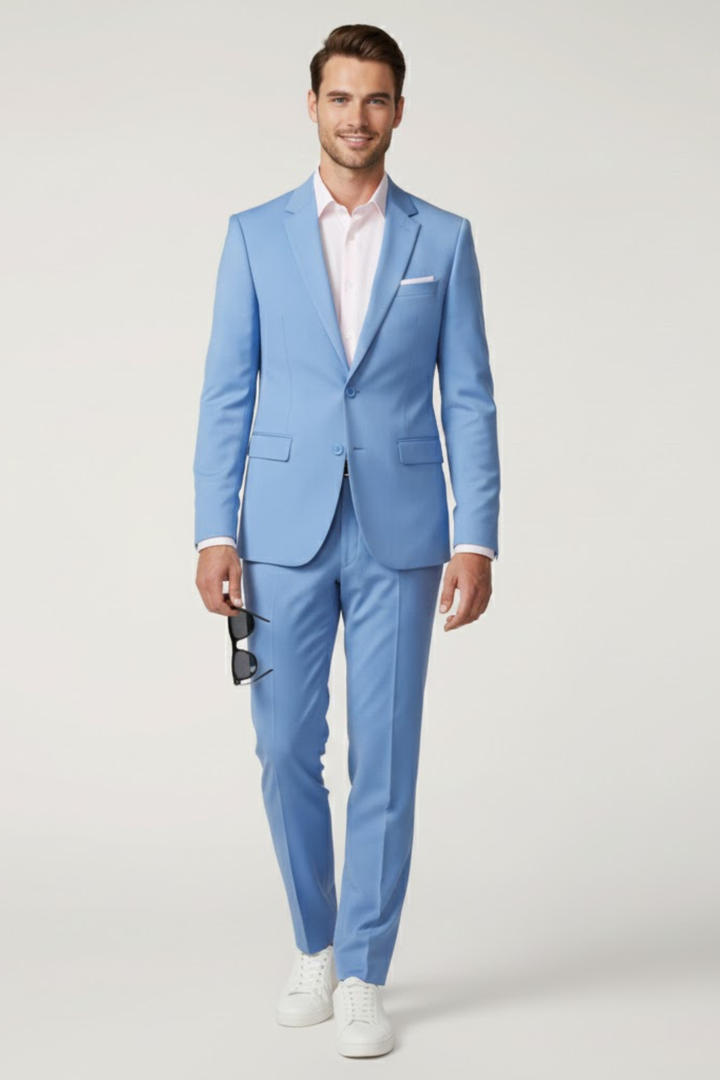 Elegant Kostym Herr | Tvådelad Slim Fit med Skräddarsydd Kavaj | Perfekt för Formella Evenemang 2