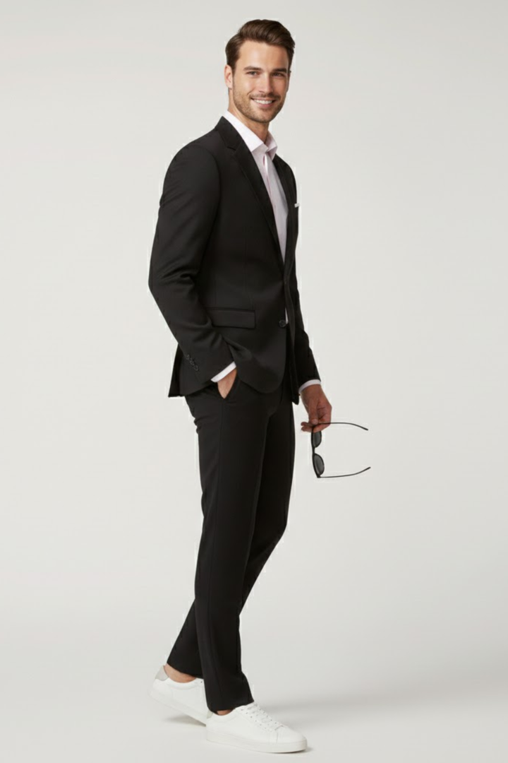 Elegant Kostym Herr | Tvådelad Slim Fit med Skräddarsydd Kavaj | Perfekt för Formella Evenemang 3