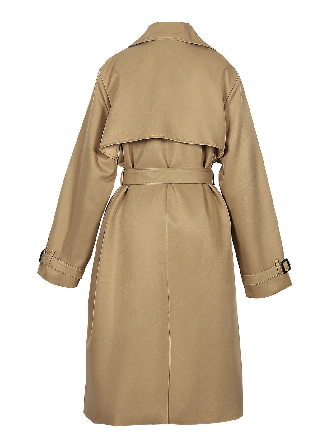 Elegant Lång Trenchcoat Dam med Dubbelknäppning | Vindskydd för Tidlös Stil 2