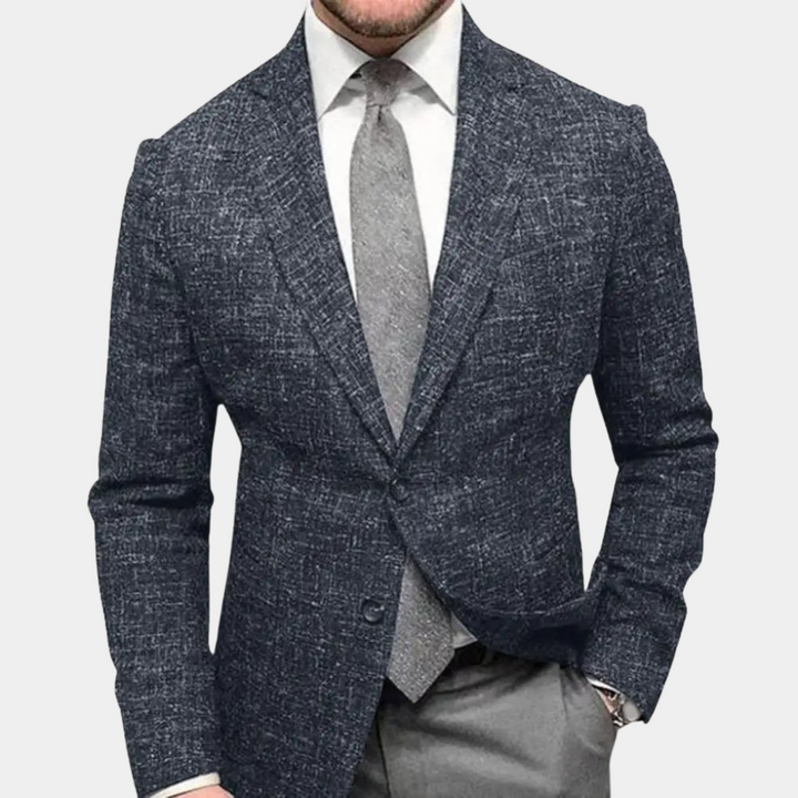 Elegant Linnekavaj | Slim Fit Jacka med Andningsbart Material | Mångsidig Stil för Affär och Formella Evenemang 0