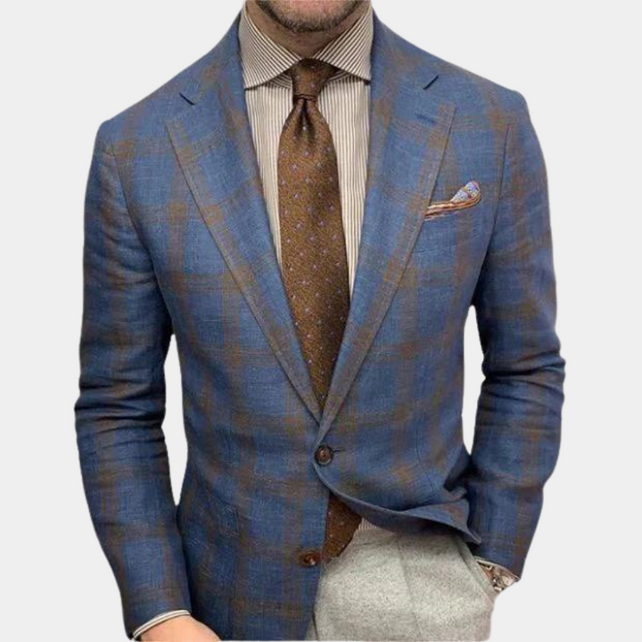 Elegant Linnekavaj | Slim Fit Jacka med Andningsbart Material | Mångsidig Stil för Affär och Formella Evenemang 1