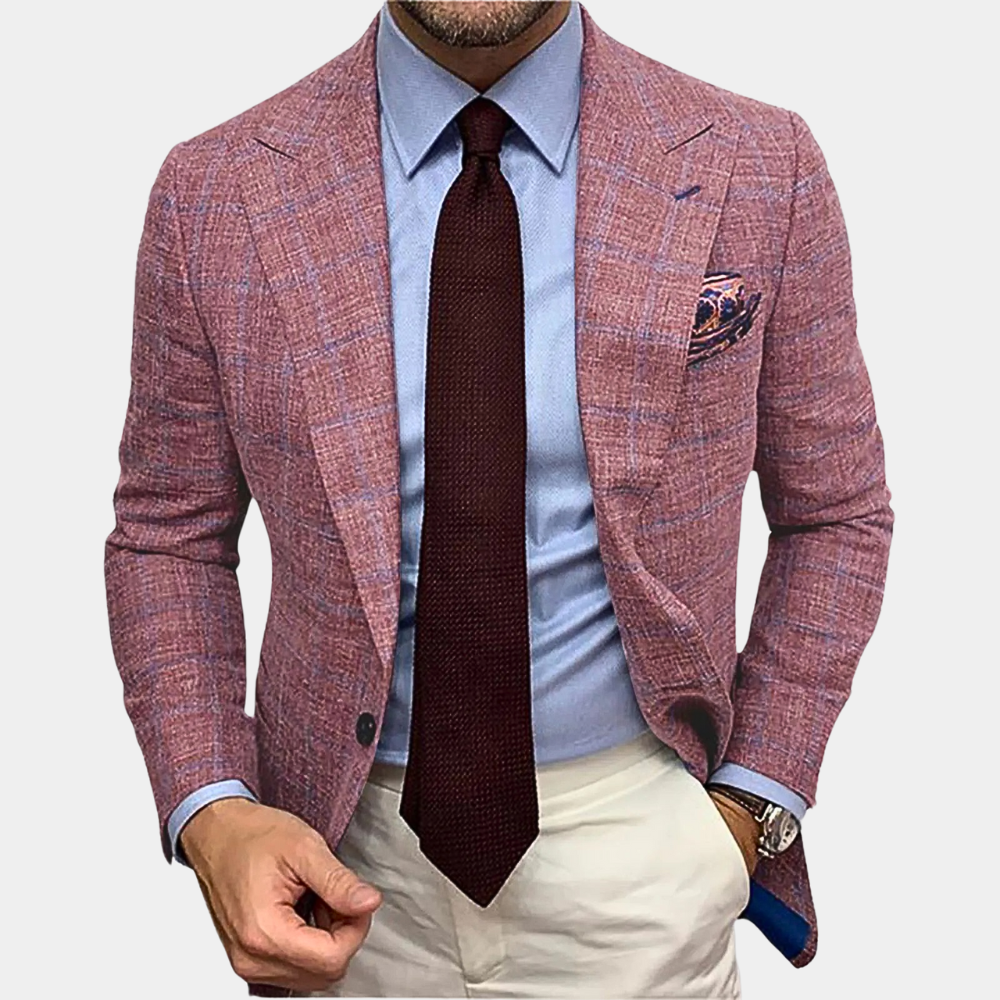 Elegant Linnekavaj | Slim Fit Jacka med Andningsbart Material | Mångsidig Stil för Affär och Formella Evenemang 2