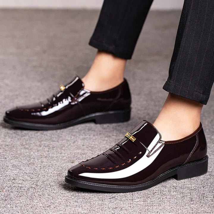 Elegant Loafers Män | Högblank Slip-On Design med Bekväm Passform | Perfekta för Formella Tillfällen 0