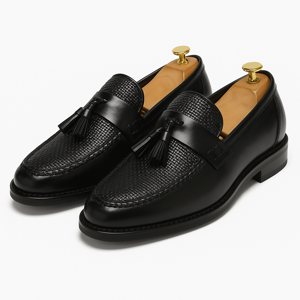 Elegant Loafers Män | Vävda Tofs Loafers med Klassisk Design | Mångsidiga Skor för Formell och Casual Stil 0