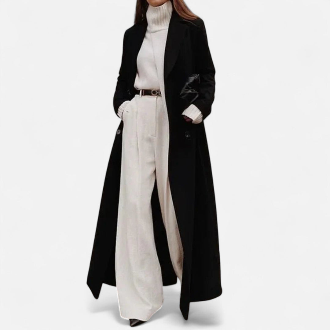 Elegant Maxi-överrock för Kvinnor med Skräddarsydd Design | Tidlös Stil för Alla Säsonger 0