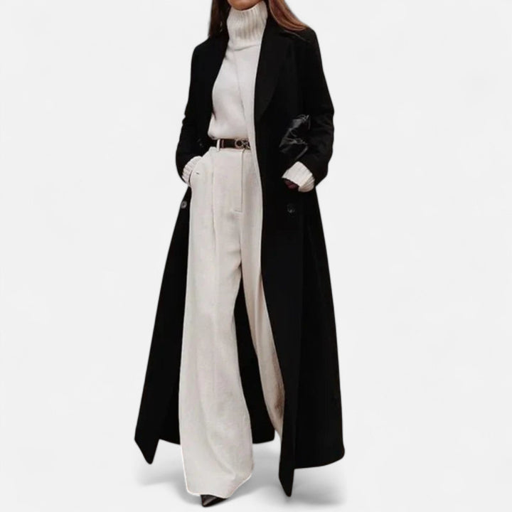 Elegant Maxi-överrock för Kvinnor med Skräddarsydd Design | Tidlös Stil för Alla Säsonger 0