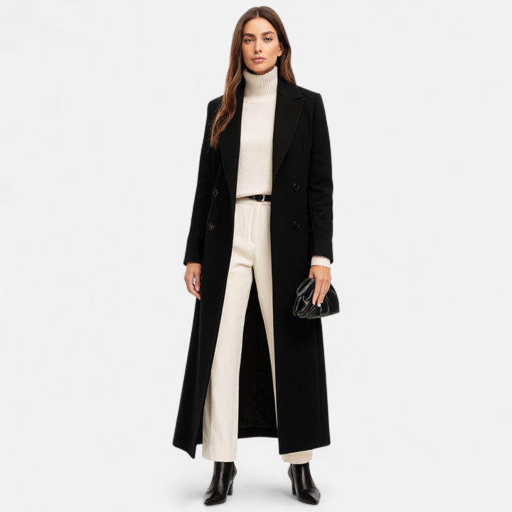 Elegant Maxi-överrock för Kvinnor med Skräddarsydd Design | Tidlös Stil för Alla Säsonger 2