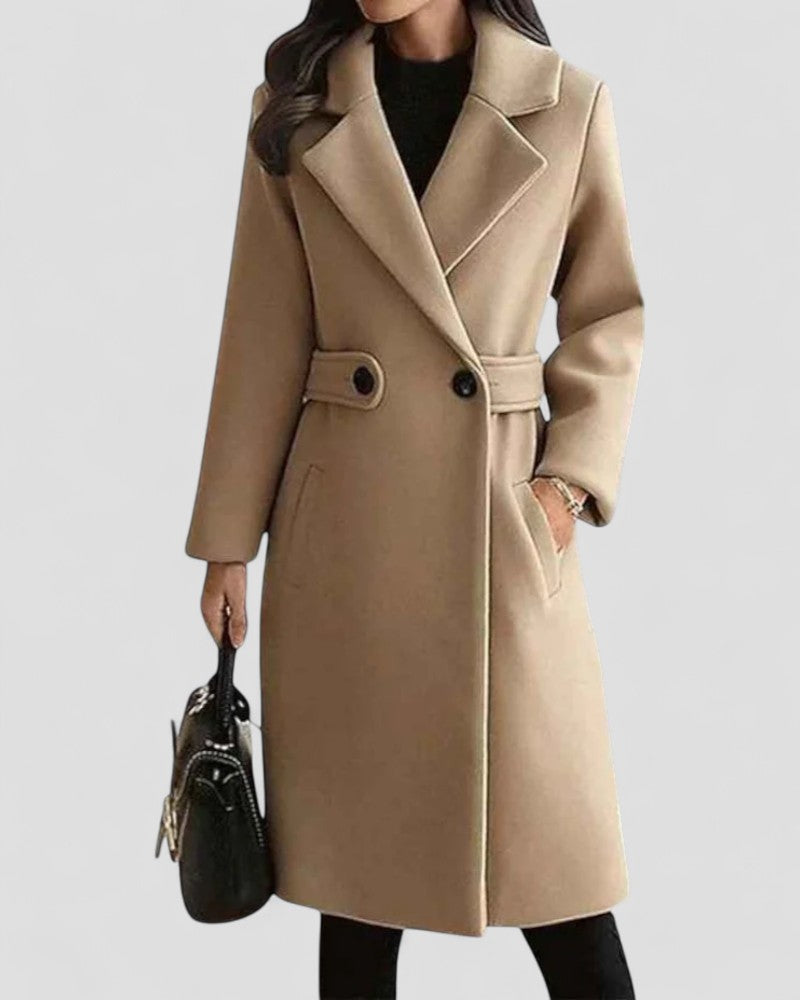 Elegant Maxijacka | Longline Design med Lapelkrage | Mångsidig Look för Alla Tillfällen 0