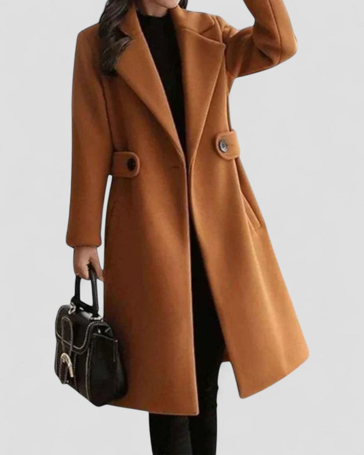 Elegant Maxijacka | Longline Design med Lapelkrage | Mångsidig Look för Alla Tillfällen 2