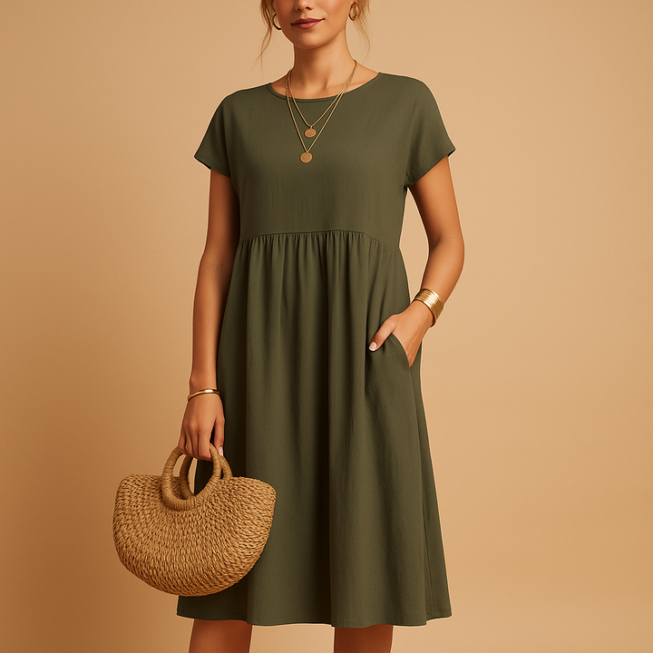 Elegant Midi-Sommarklänning Dam med Lätt Passform | Perfekt för Varma Dagar 10