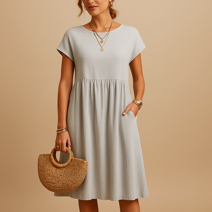 Elegant Midi-Sommarklänning Dam med Lätt Passform | Perfekt för Varma Dagar 6