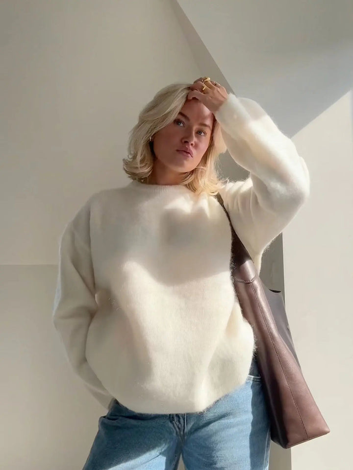 Elegant Mohairtröja för Kvinnor med Avslappnad Passform | Mjuk och Lätt Design för Vardagsstil 2
