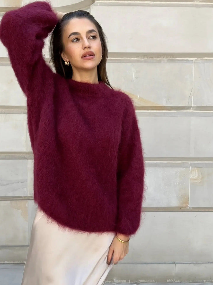 Elegant Mohairtröja för Kvinnor med Avslappnad Passform | Mjuk och Lätt Design för Vardagsstil 4