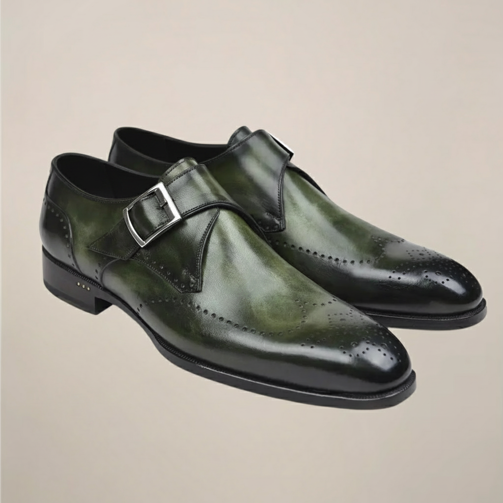 Elegant Monk Strap Dress Shoes för Män med Polerat Spänne | Klassisk Design för Formell Stil 2