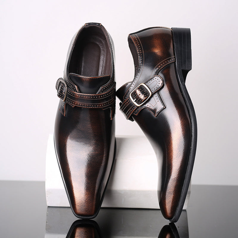 Elegant Monk Strap Skor för Män med Polerad Finish | Tidlös Design för Formella Tillfällen 0