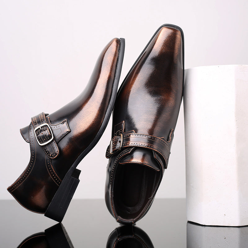 Elegant Monk Strap Skor för Män med Polerad Finish | Tidlös Design för Formella Tillfällen 3