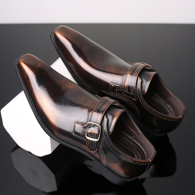 Elegant Monk Strap Skor för Män med Polerad Finish | Tidlös Design för Formella Tillfällen 4