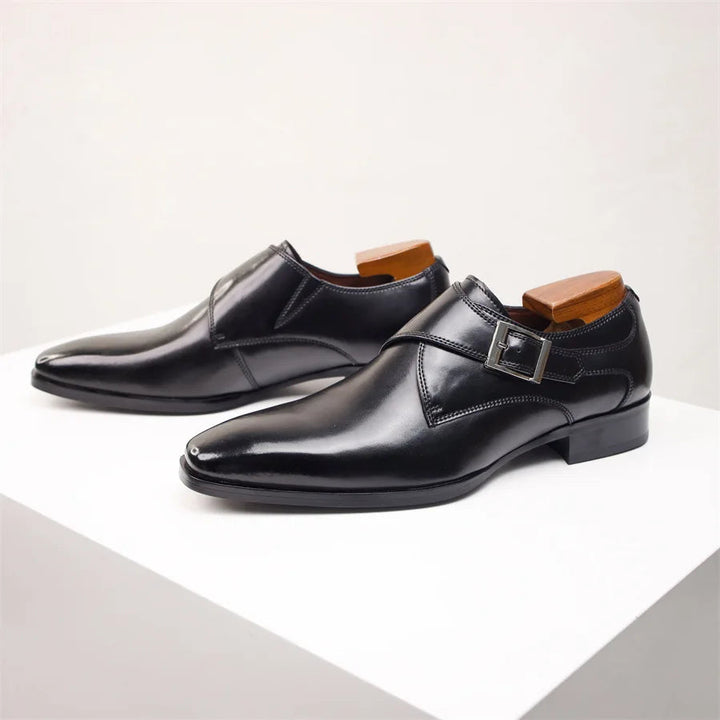 Elegant Munkbandsskor för Män med Polerad Finish | Tidlös Italiensk Design för Formella Tillfällen 2