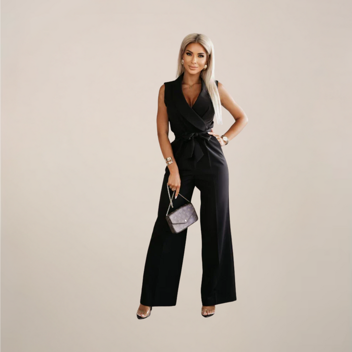 Elegant Omlott Jumpsuit med Vida Ben och Skräddarsydd Midja | Tidlös Stil för Alla Tillfällen 3