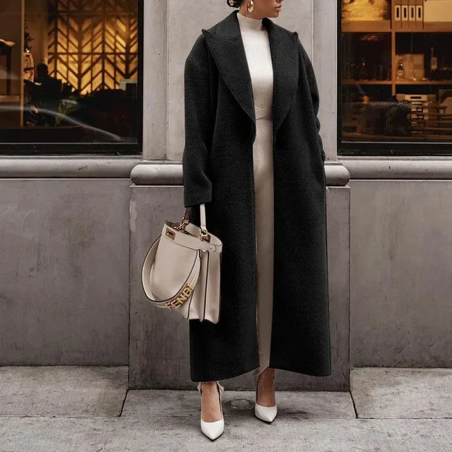 Elegant Oversize Kappa för Kvinnor med Bred Krage | Lång Design för Snygg Lagering 0
