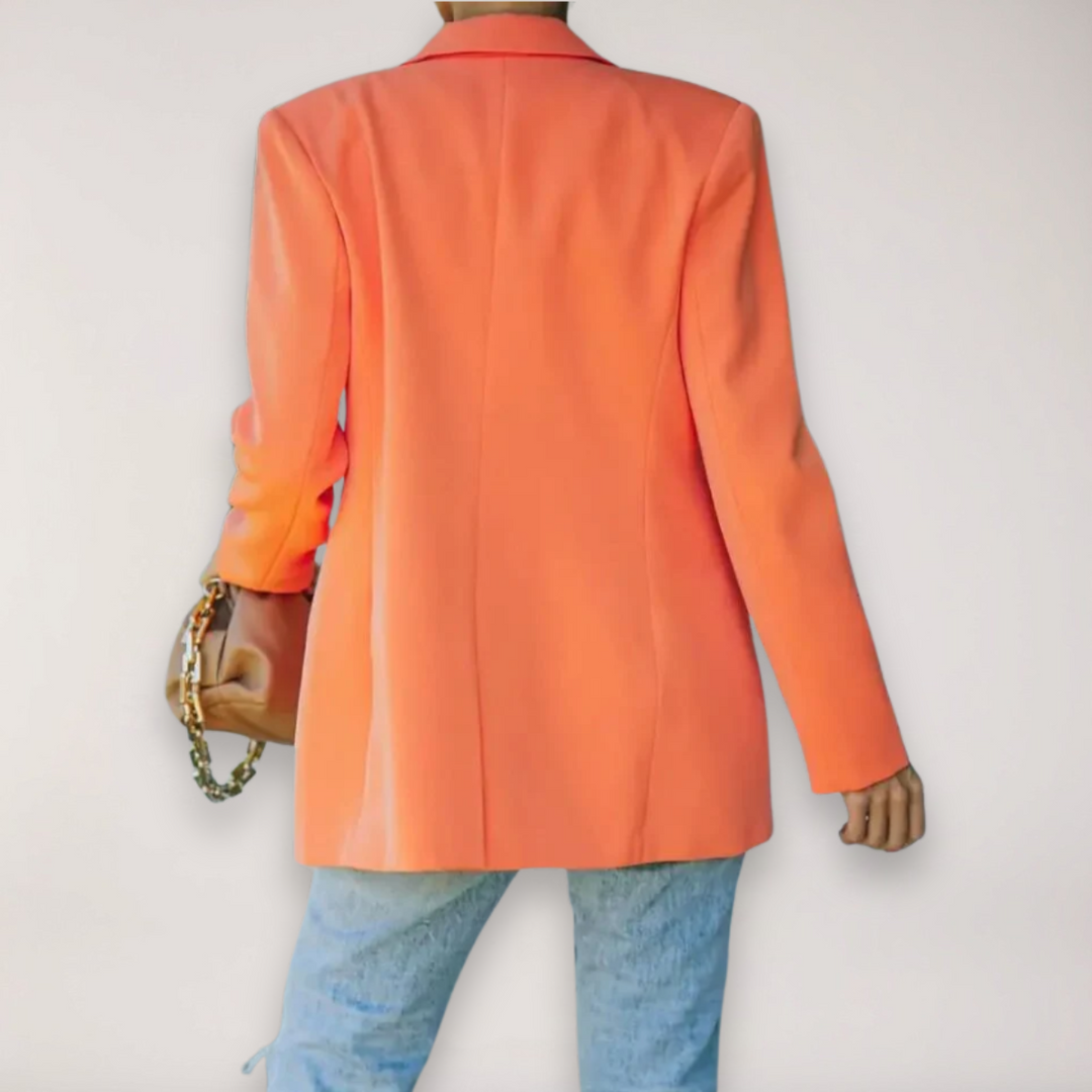Elegant Oversized Kavaj Dam med Enkelknäppning | Tidlös Design för Mångsidig Styling 1